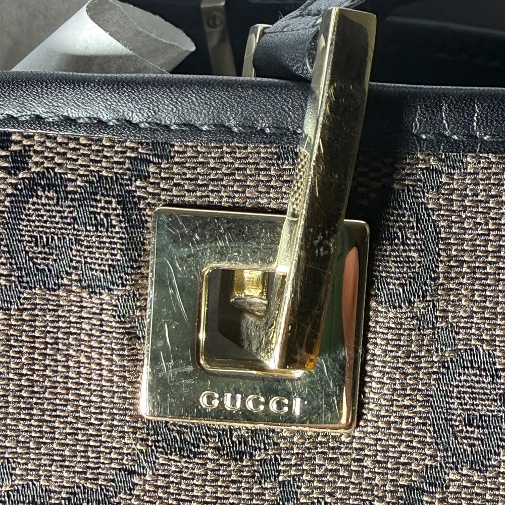Gucci Black and Brown Patterned Tote - Picture 10 of 15